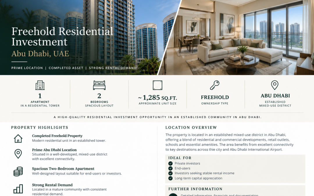 Freehold Residential Apartment – Abu Dhabi