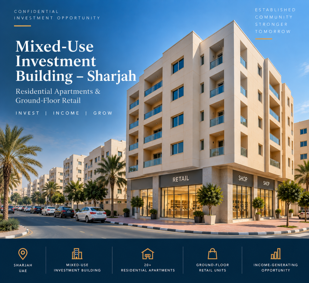 Mixed-Use Investment Building, Residential Apartments and Retail – Sharjah