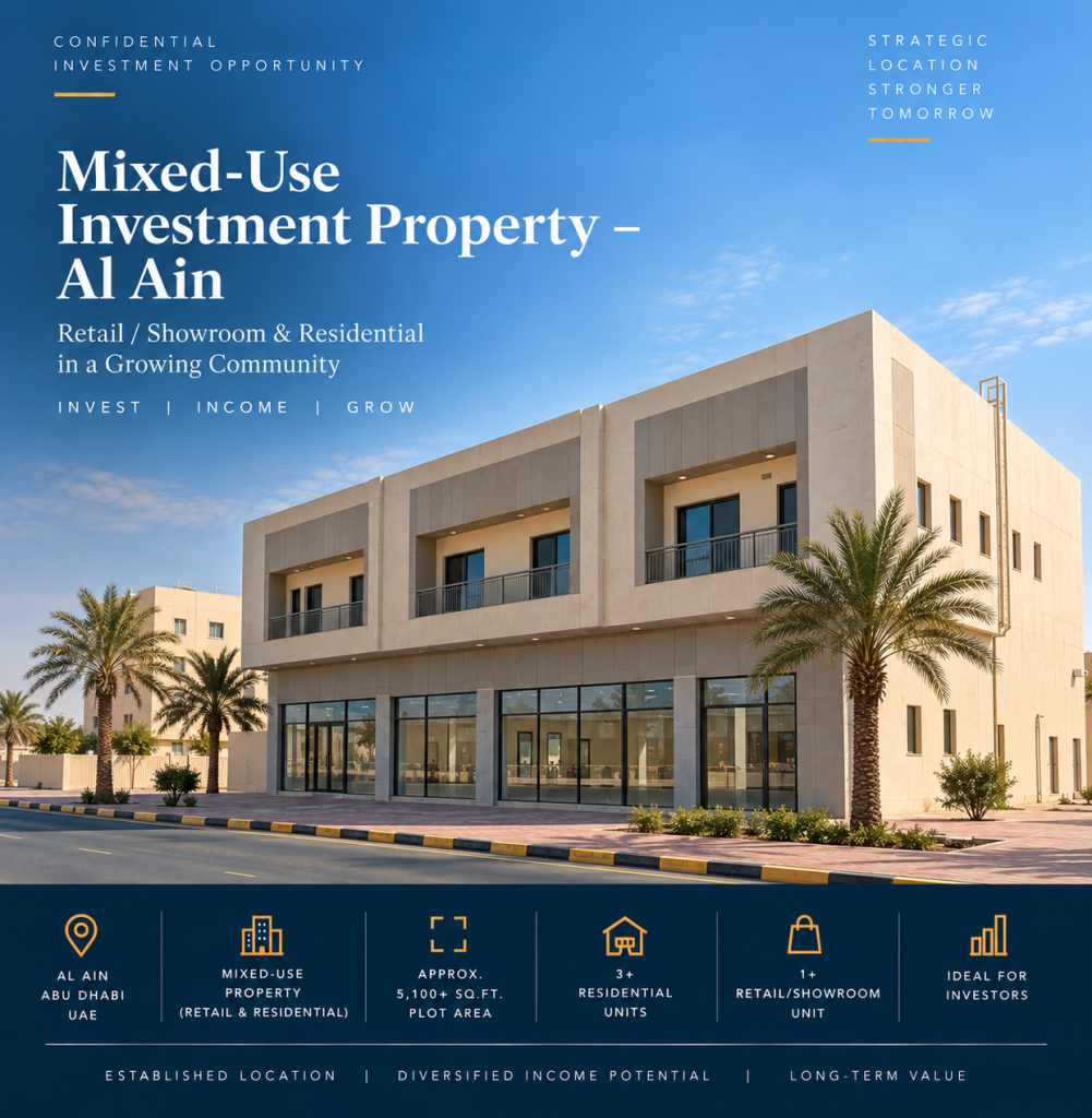 Mixed-Use Investment Property, Residential and Retail / Showroom – Al Ain